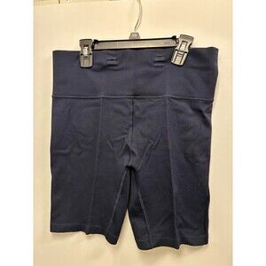 DSG Women's High Rise Bike Shorts Large Navy Seamless 7" Inseam Athletic NWT